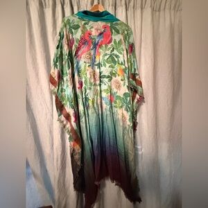 Anthropologie Multicolor Floral Poncho